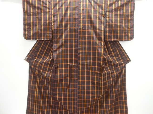 JAPANESE KIMONO / UNUSED KIMONO / ENSEMBLE / WOVEN GRID 
